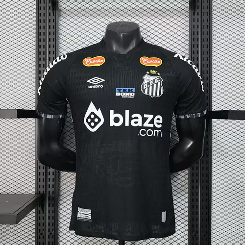 2025/2026 Versión Jugador Camiseta de Fútbol Edición Especial Santos Negro 01 Calidad Thai — view 1