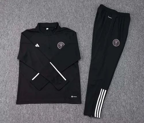 2023/2024 Inter Miami Half-Pull Training Suit black Football Shirt  Set — view 3