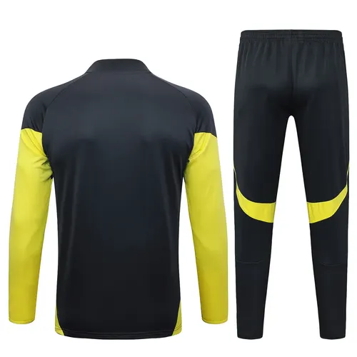 Tenue d'Entraînement Half-Pull Real Madrid Gris Foncé Manches Jaunes 2025/2026 Maillot de Football  Set — view 2