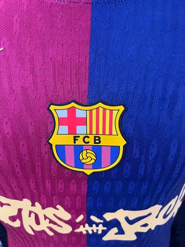 2024/2025 Long Sleeve Player Version Barcelona x Travis Scott Collab Home Football Shirt  — view 5