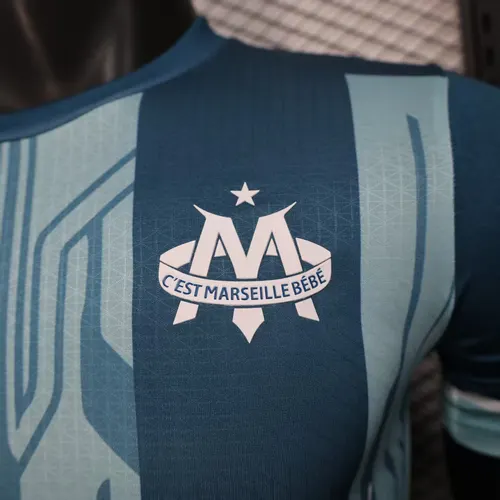 Camisa de Futebol Olympique de Marseille Edição Especial Azul Superior Versão Jogador 2025/2026  — view 5