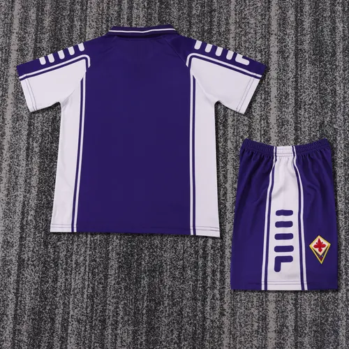 1999-2000 Retro Fiorentina Heim Fußballtrikot AAA fan-gradät Kindergröße — view 2