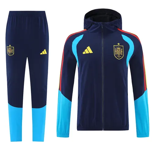 Cortavientos Chaqueta Tiro All Weather España 2026 Azul Real AAA calidad fan — view 3
