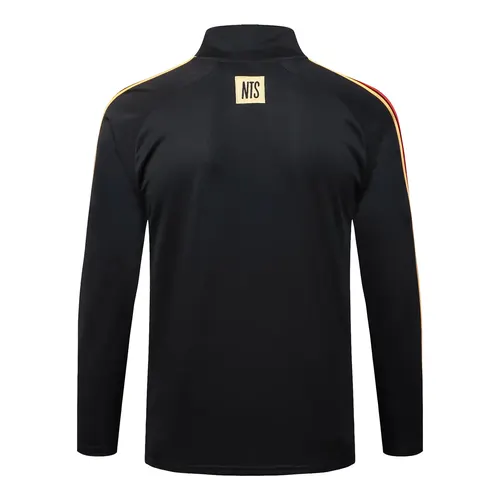 2025/2026 Arsenal Half-Pull Trainingsanzug Schwarz Retro-Stil Fußballtrikot  Set — view 4