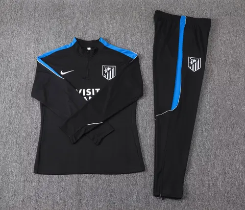 2026/2027 Atletico Madrid Chándal de Entrenamiento Semi-Cuello Negro Camiseta de Fútbol   — view 3