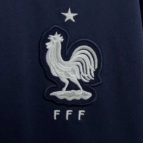 2014 Retro Langarm Frankreich Heim Fußballtrikot AAA Fan-Qualität — view 7