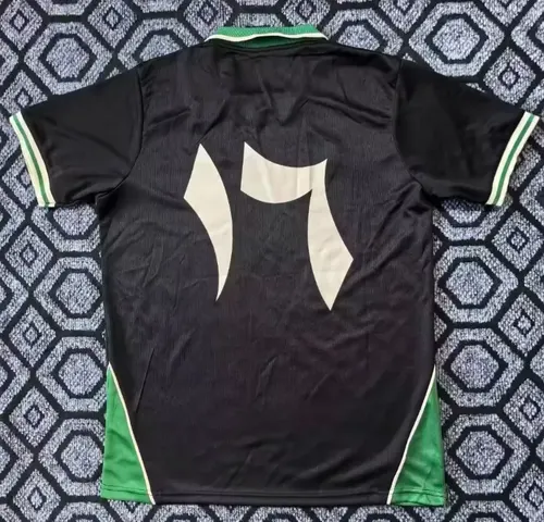 2025/2026 Camiseta de fútbol Palestina negro cuello verde  — view 2