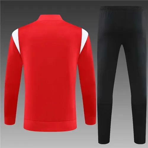 2023/2024 AC Milan Lang-Reißverschluss-Jacke Rot Soccer-Trikot  Set — view 3
