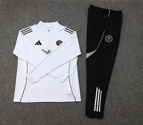 2025/2026 Inter Miami Half-Pull Training Suit White Football Shirt  Set — view 7