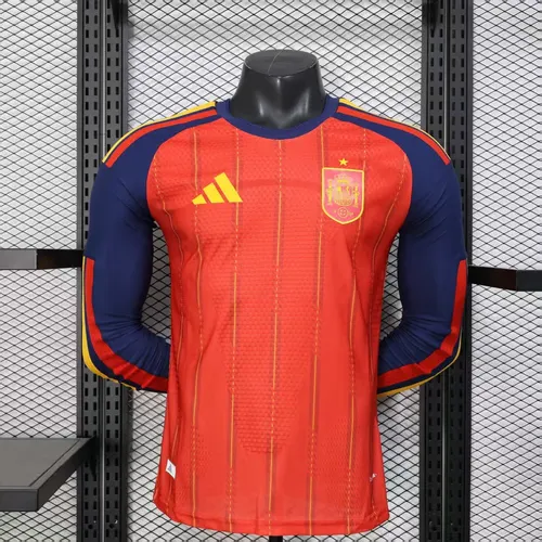 2026 Player Version Spain National Team Home long sleeves Football Shirt 