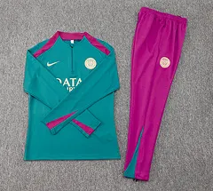 2024/2025 Psg Paris Saint-Germain Half-Pull Training Suit Blackish Green Set — view 7