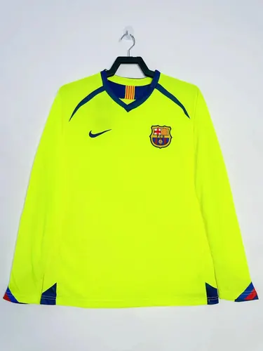 2005/2006 Camiseta de Fútbol Visitante Retro Barcelona Manga Larga  — view 1