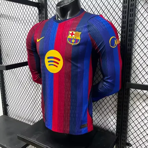 2026/2027 Long Sleeve Player Version Barcelona Home Football Jersey   — view 4