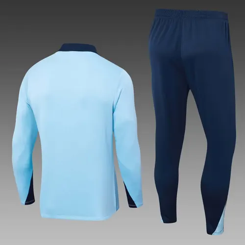 Survêtement d'entraînement France 2024 demi-fermeture Bleu Bébé Ensemble maillot de football — view 2
