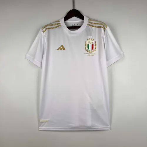 Camisa de Futebol Branca 125º Aniversário Itália 2023 — view 1