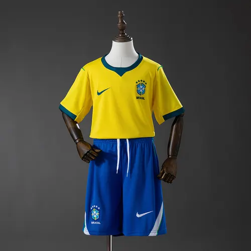 2026 Brazil Domicile Maillot de Foot AAA qualité fan Taille Enfant — view 4