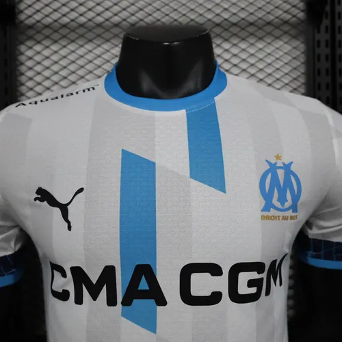 2024/2025 Player Version Olympique de Marseille Home Football Jersey — view 3