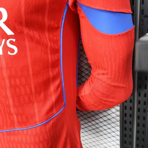 2025/2026 Long Sleeve Player Version Paris Saint-Germain Third away Red Football Shirt  — view 8