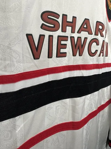 1998-1999 Retro Long Sleeve Manchester United Away White Football Shirt  — view 5