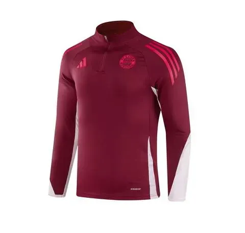 2024 Bayern Halbzug Trainingsanzug Rot Trikot Set  — view 3