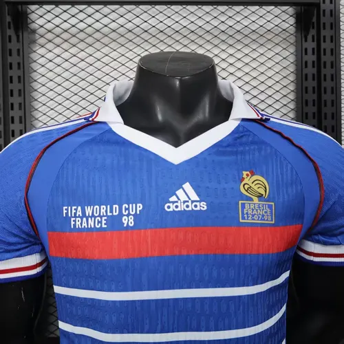 1998 Player Version Retro France Home Football Shirt  — view 3