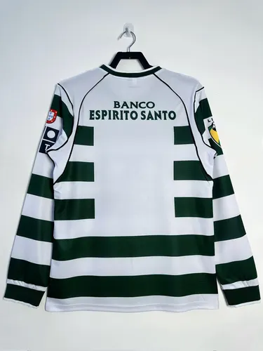 2001/2003 Retro Sporting Lissabon Langarm Heim-Fußballtrikot  — view 2