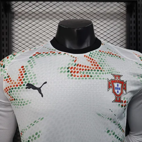 Camisa de Futebol Visitante Portugal Manga Longa Versão Jogador 2025 AAA para Torcedores — view 5