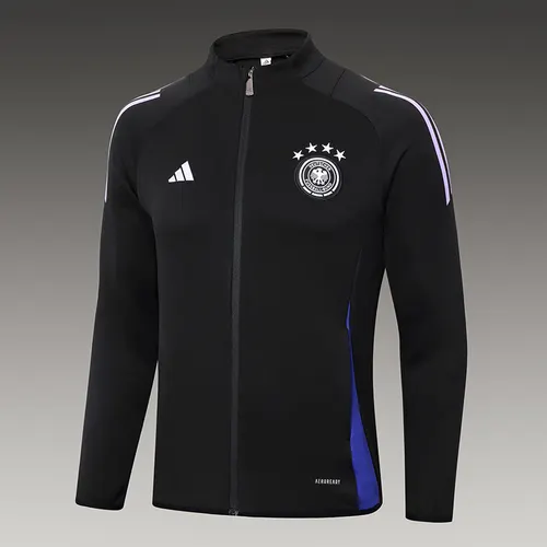 2024/2025 Allemagne Tenue d'Entraînement à Demi-Tirage Noir Maillot Ensemble — view 3