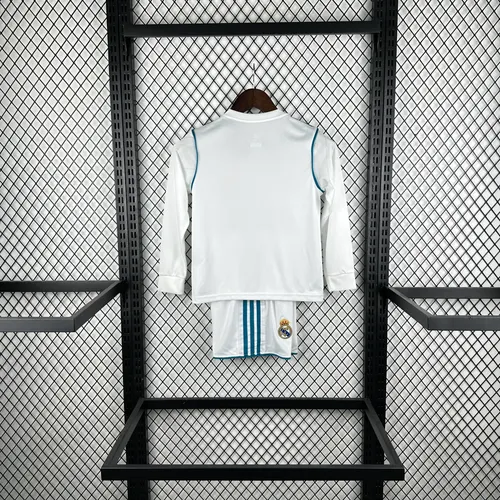 2017/2018 Retro Long Sleeve Real Madrid Home Football Shirt  Kids Size — view 2