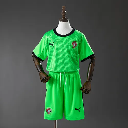 2026 Portugal Fluorescent Green Kids Size Jersey