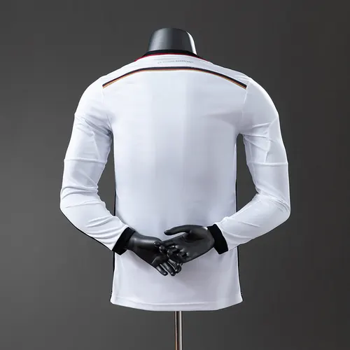 2014 Retro Germany Home Long Sleeve Player Version Soccer Jersey — view 2