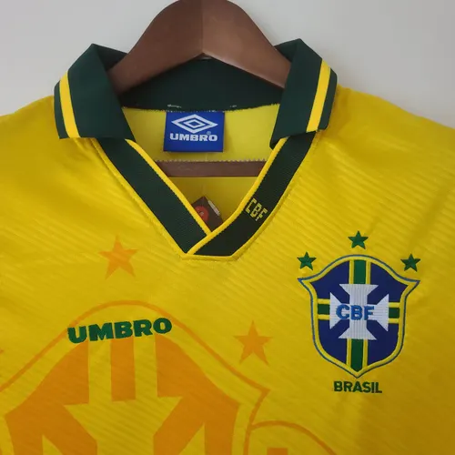 Camisa de Futebol Brasil Casa Retro 1994 — view 3