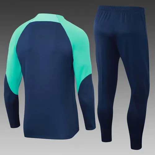 2023/2024 Barcelona Media Cremallera Chándal Azul Real Camiseta Set — view 2
