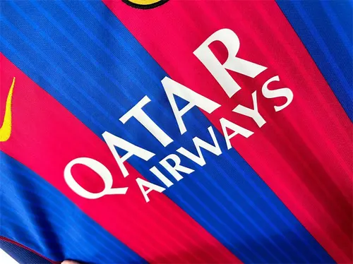 2016/2017 Retro Langarm Barcelona Fußballtrikot Heim AAA fan-gradät — view 4