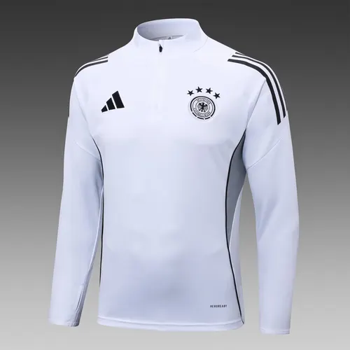 2025 Deutschland Half-Pull Trainingsanzug weißes Trikot-Set — view 3