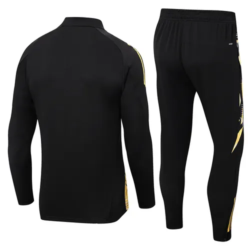 2024/2025 Real Madrid Black Half-Pull Training Suit Football Shirt  Set — view 2