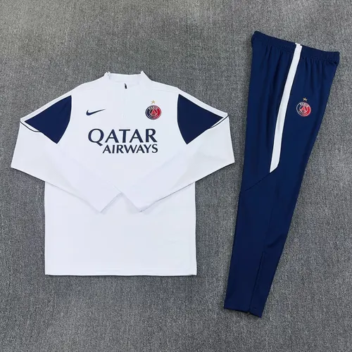 2026/2027 Paris Saint-Germain Half-Length Training Suit White Football Jersey   — view 3