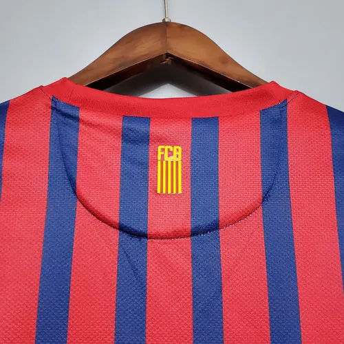 Camisa de Futebol Retro Barcelona Casa 2011/2012  — view 4