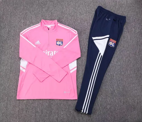 Conjunto de Treino Meia-Puxada Lyonnais Rosa 2022/2023 — view 7