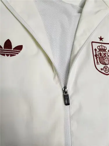 2026 Spain Nationalmannschaft Windbreaker Weiß Fußballtrikot Set   — view 4
