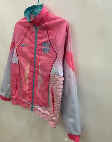 2025/2026 Barcelona Reversible Windbreaker blue and pink Soccer Jersey  — view 9