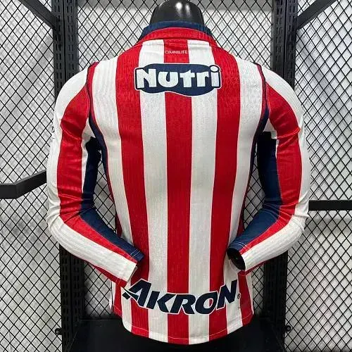 2026/2027 Camisa de Futebol Chivas Home Versão Jogador Manga Longa   — view 2