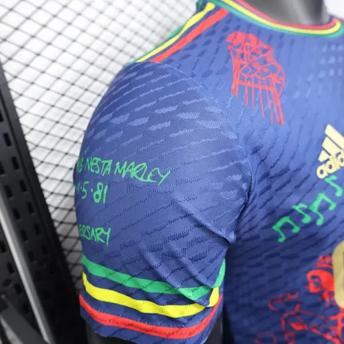2025/2026 Player Version Ajax Doodle Plate Royal Blue Football Jersey  — view 6