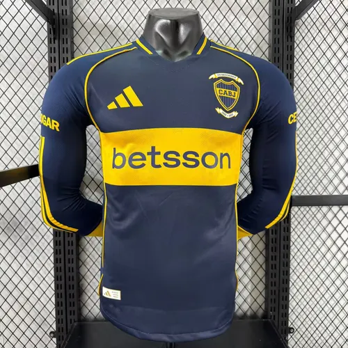 2025/2026 Long Sleeves Player Version Boca Juniors Home Football Jersey  — view 1