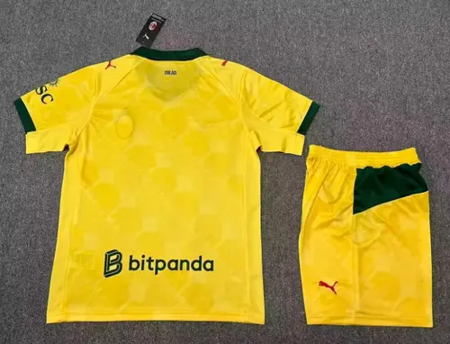 2025/2026 AC Mailand Drittauswärts Gelb Fußballtrikot  Kindergröße — view 2