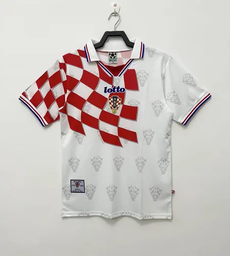 1998 Retro Kroatien Nationalmannschaft Heim-Fußballtrikot  