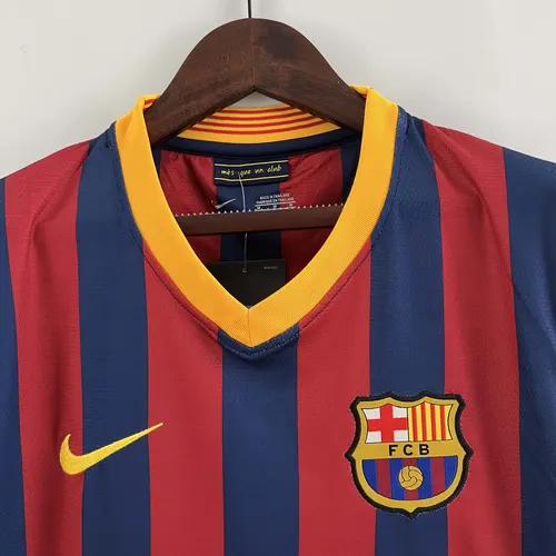 Camisa de Futebol Retrô Barcelona Casa 2013/2014  — view 3