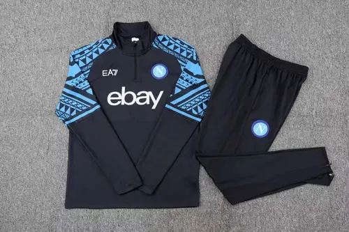 2023-2024 Napoli Half-Pull Training Suit Dark blue Football Shirt  Set — view 3