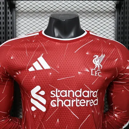 2026/2027 قميص ليفربول المنزلي بأكمام طويلة نسخة اللاعب لكرة القدم جودة تايلاندية  — view 3