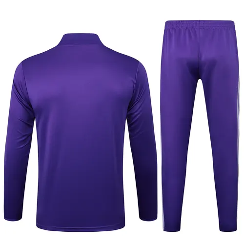 Chándal de entrenamiento con media cremallera Edición Retro morado de Real Madrid 2025/2026 Camiseta de fútbol Calidad Thai Set — view 2